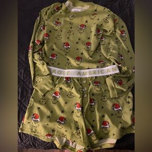 American Eagle Grinch PJs Pajamas Set